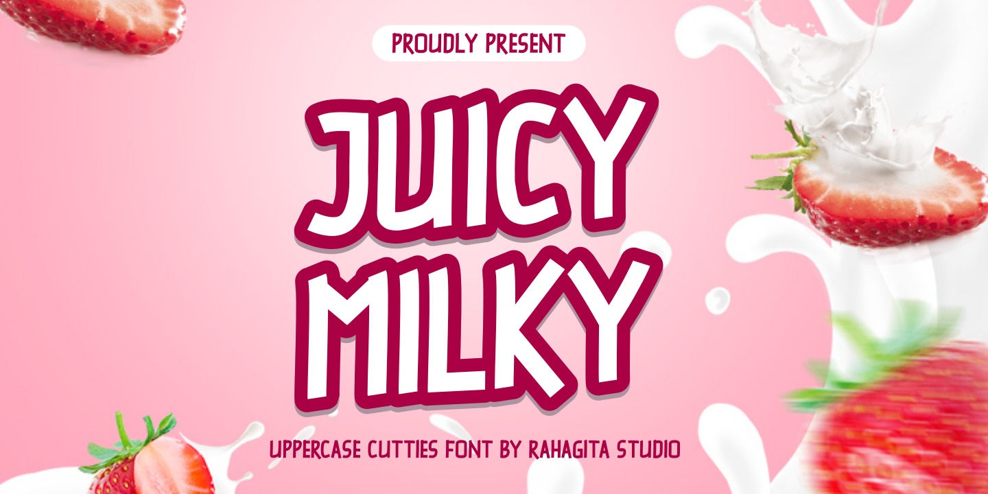 Пример шрифта Juicy Milky